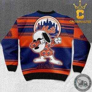 New York Mets MLB Snoopy Funny Christmas Holiday Ugly Sweater