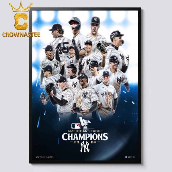 New York Yankees 2024 American League Champions ALCS Home Decor Poster Canvas