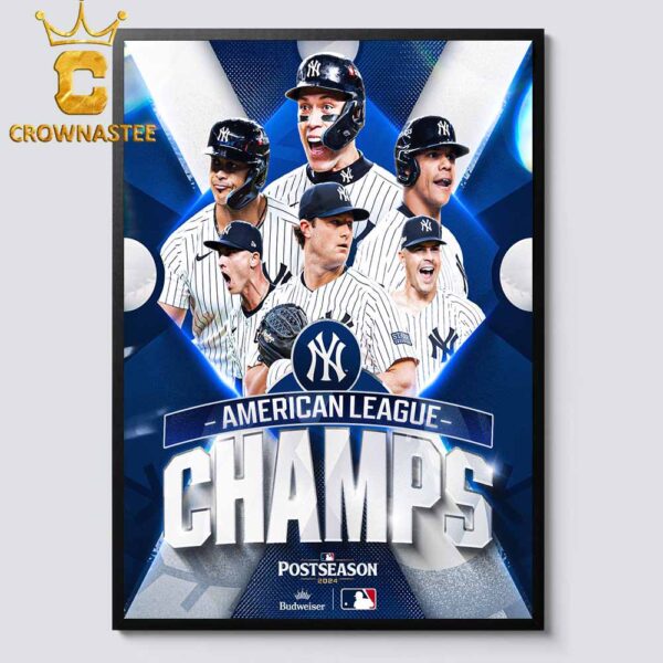 New York Yankees American League Champions ALCS 2024 Go To World Series Home Decor Poster Canvas