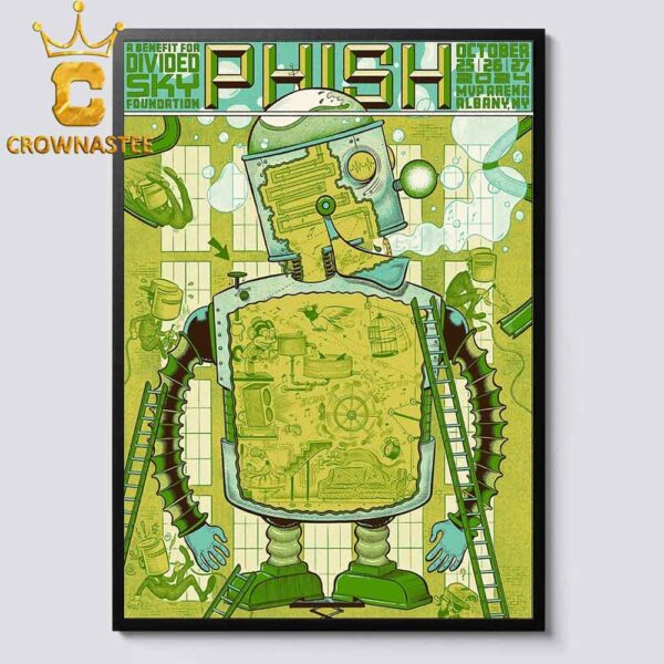 Phish Band Albany NY 2024 At MVP Arena On October 25 26 27 Divided Sky Benefit Home Decor Poster Canvas