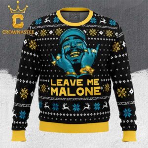 Post Malone Leave Me Malone Holiday Ugly Christmas Sweater