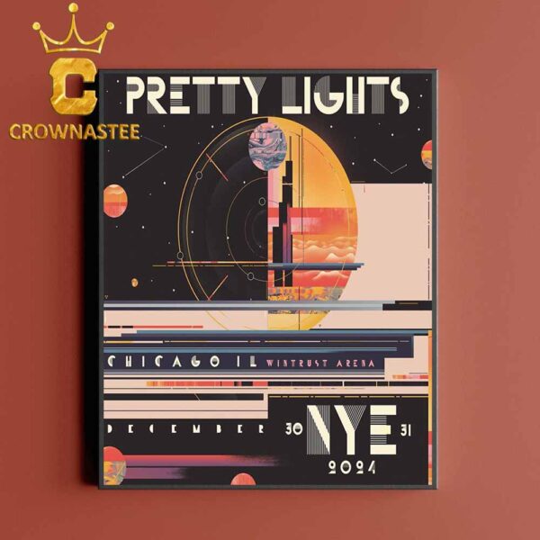 Pretty Lights Chicago IL 2024 Wintrust Arena On December 30 And 31 Home Decor Poster Canvas