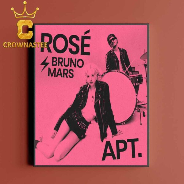 Rose And Bruno Mars APT New CD Single Cover Home Decor Poster Canvas