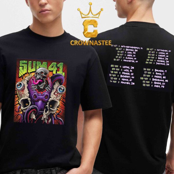 SUM 41 Europe And UK Tour 2024 Dates Schedule Two Sided T-Shirt