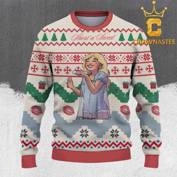 Sabrina Carpenter Short N Sweet Ugly Sweater Christmas