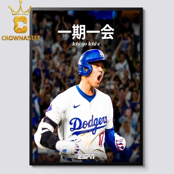 Shohei Ohtani Los Angeles Dodgers MLB The World Series Champions 2024 Ichi Go Ichi E Home Decor Poster Canvas