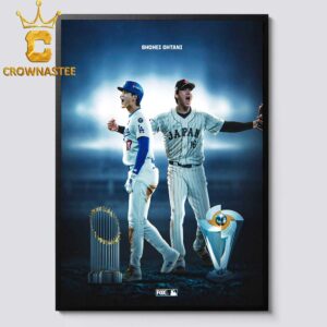 Shohei Ohtani Los Angeles Dodgers The World Series Champions 2024 MLB Home Decor Poster Canvas