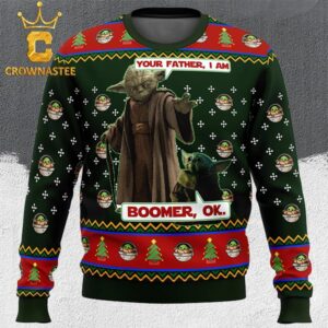 Star Wars Baby Yoda Your Father I Am Boomer Ok Ugly Christmas Sweater