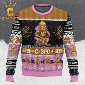 Star Wars C3PO Christmas Holiday Ugly Sweater