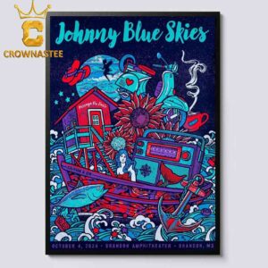 Sturgill Simpson AKA Johnny Blue Skies Brandon MS 2024 Brandon Amphtheater On October 4th Home Decor Poster Canvas