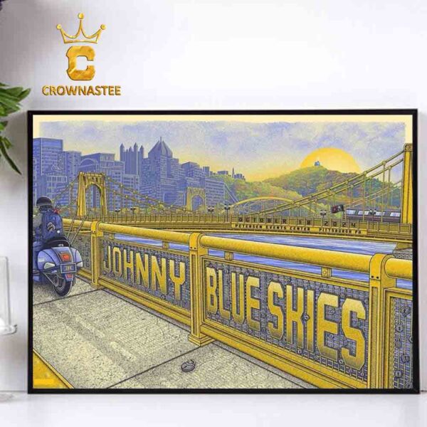 Sturgill Simpson aka Johnny Blue Skies Pittsburgh PA 2024 Petersen Events Center On October 18th Home Decor Poster Canvas