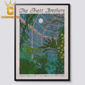 The Avett Brothers St Paul MN Xcel Energy Center On October 24th 2024 Home Decor Poster Canvas