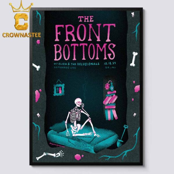 The Front Bottoms Grand Rapids Michigan 2024 GLC Live At 20 Monroe On October 18th Home Decor Poster Canvas