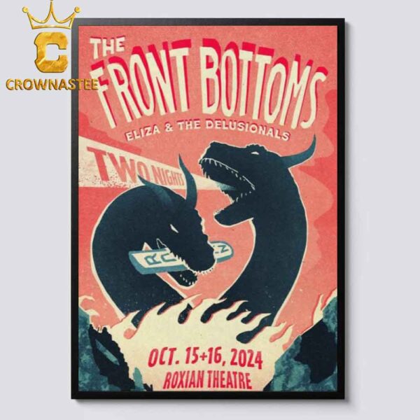 The Front Bottoms Mckees Rocks PA 2024 Roxian Theatre On October 15th 16th Home Decor Poster Canvas