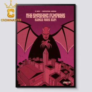 The Smashing Pumpkins Buenos Aires 2024 Santiago Chile At Movistar Arena On November 5th Home Decor Poster Canvas