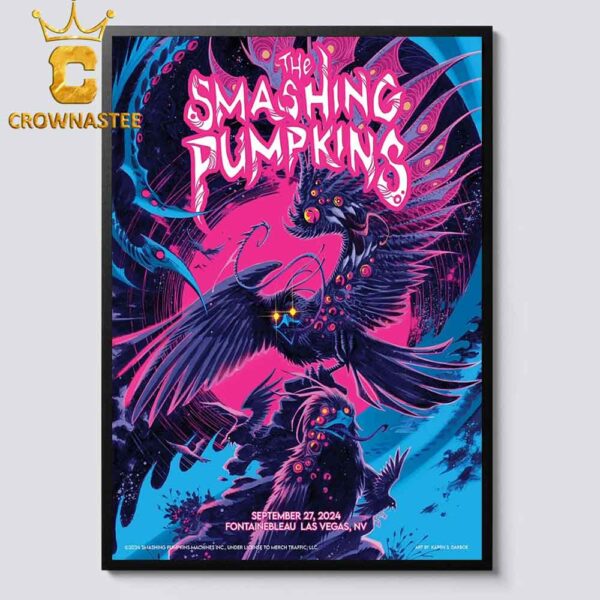 The Smashing Pumpkins Las Vegas NV 2024 Fontainebleau On September 27th Home Decor Poster Canvas