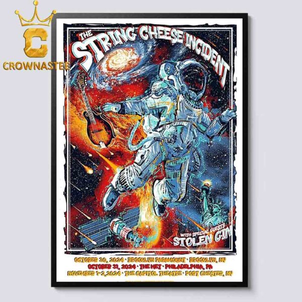 The String Cheese Incident Brooklyn Paramount And The Capitol Theatre Port Chester NY 2024 4 Night Halloween Run From October 30th To November 2nd Poster Decor