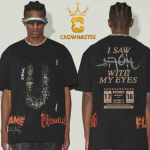 Travis Scott Sydney Australia 2024 Allianz Stadium More Park I Saw Utopia With My Eyes Utopia Circus Maximus Tour Two Sided T-Shirt