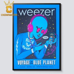 Weezer Seattle WA 2024 Climate Pledge Arena On October 4th Home Decor Poster Canvas