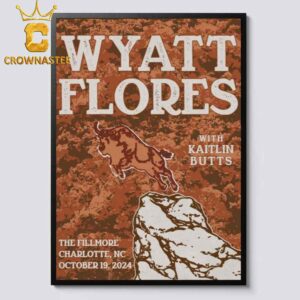 Wyatt Flores Charlotte NC 2024 The Fillmore On October 19th Home Decor Poster Canvas