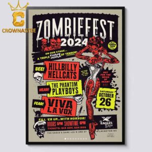 Zombie Fest Wilimington New York On October 26th 2024 Home Decor Poster Canvas