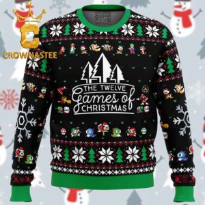 12 Games of Christmas Holiday Gift Ugly Sweater