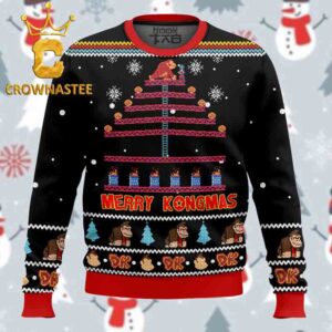 80s Arcade Game Donkey Kong Christmas Holiday Gift Ugly Sweater