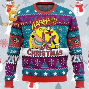 AaahhReal Monsters Nickelodeon Christmas Holiday Gift Ugly Sweater