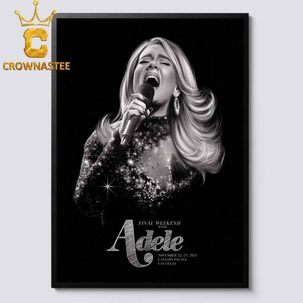 Adele Las Vegas Nevada 2024 Caesars Palace On November 22nd 23rd Home Decor Poster Canvas