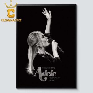 Adele Las Vegas Nevada 2024 Caesars Palace On November 15th 16th Home Decor Poster Canvas