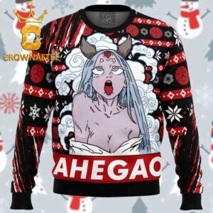 Ahegao Kaguya Naruto Christmas Holiday Gift Ugly Sweater