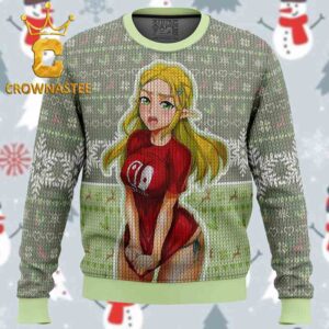 Ahegao Zelda Christmas Holiday Gift Ugly Sweater