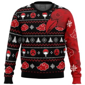 Akatsuki Itachi Symbolic Crows Naruto Christmas Holiday Gift Ugly Sweater