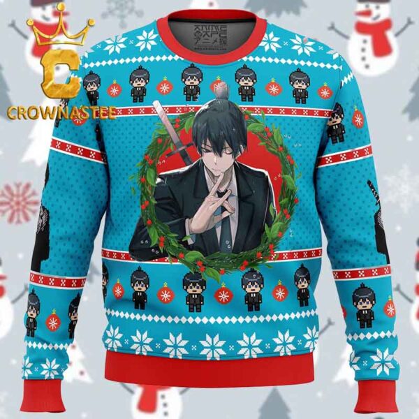 Aki Chainsaw Man Christmas Holiday Gift Ugly Sweater