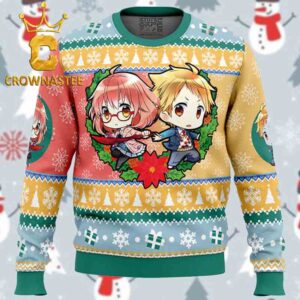 Akihito And Mirai Beyond the Boundary Christmas Holiday Gift Ugly Sweater