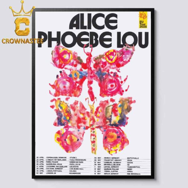 Alice Phoebe Lou European Tour 2025 Dates Schedule Home Decor Poster Canvas