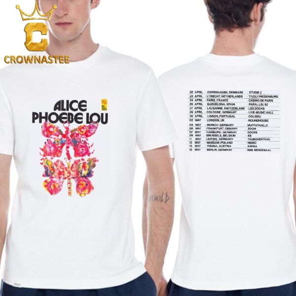 Alice Phoebe Lou European Tour 2025 Dates Schedule Two Sided T-Shirt