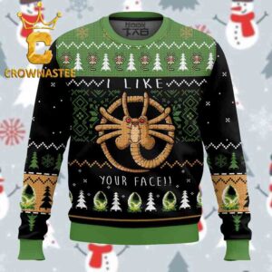 Alien Facehugger Christmas Holiday Gift Ugly Sweater