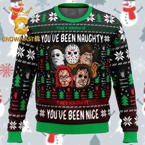 An Ugly Slasher Horror Movie Christmas Holiday Gift Ugly Sweater