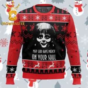 Annabelle May God Had Mercy On Your Soul Christmas Holiday Gift Ugly Sweater