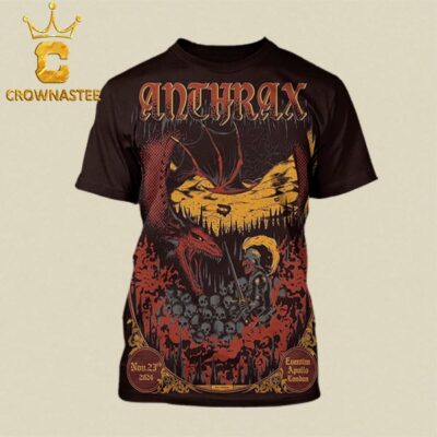 Anthrax Eventim Apollo London On November 23rd 2024 All Over Print T Shirt