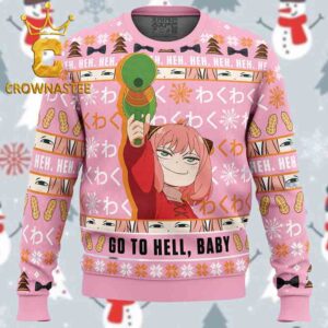 Anya Go To Hell Baby Spy X Family Christmas Holiday Gift Ugly Sweater