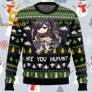 Are You Human Dororo Christmas  Holiday Gift Ugly Sweater