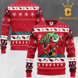 Arizona Cardinals NFL Grinch Funny Christmas Holiday Logo Ugly Sweater