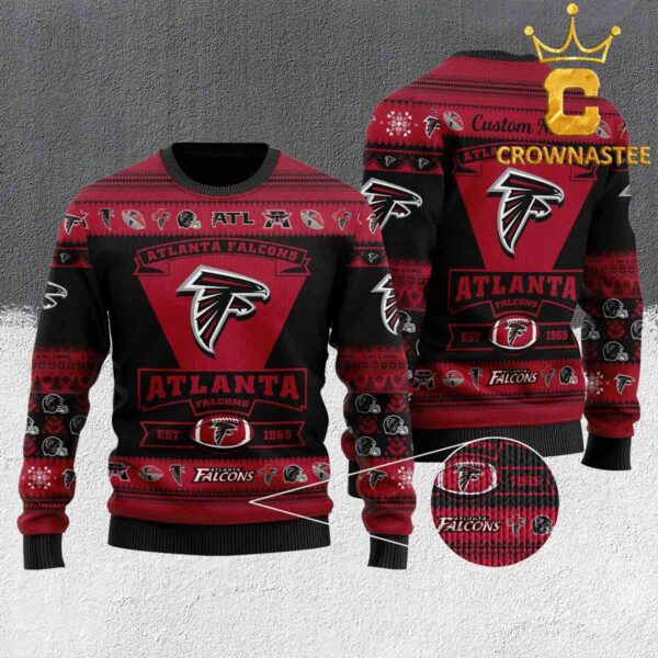 Atlanta Falcons NFL EST 1965 Christmas Holiday Ugly Sweater