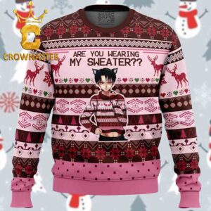 Attack on Titan Are You Wearing My Sweater Christmas Holiday Gift Ugly Sweaters