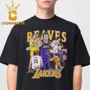 Austin Reaves Los Angeles Lakers NBA Multi Photo Player Signed Classic T-Shirt