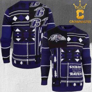 Baltimore Ravens Xmas NFL Football Christmas Holiday Ugly Sweater