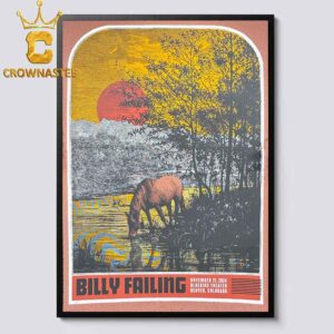 Billy String Denver Colorado 2024 Bluebird Theater On November 21st Billy Falling Home Decor Poster Canvas