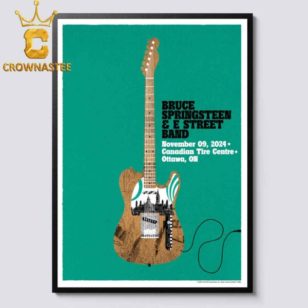 Bruce Springsteen And E Street Band Ottawa ON 2024 Canada Tire Centre On November 9th Home Decor Poster Canvas